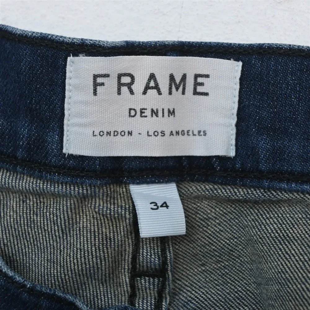 Frame 34x32 Dark Stretch Denim L Homme Skinny Mens Jeans